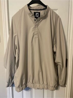 FootJoy Light Beige Pullover Windbreaker